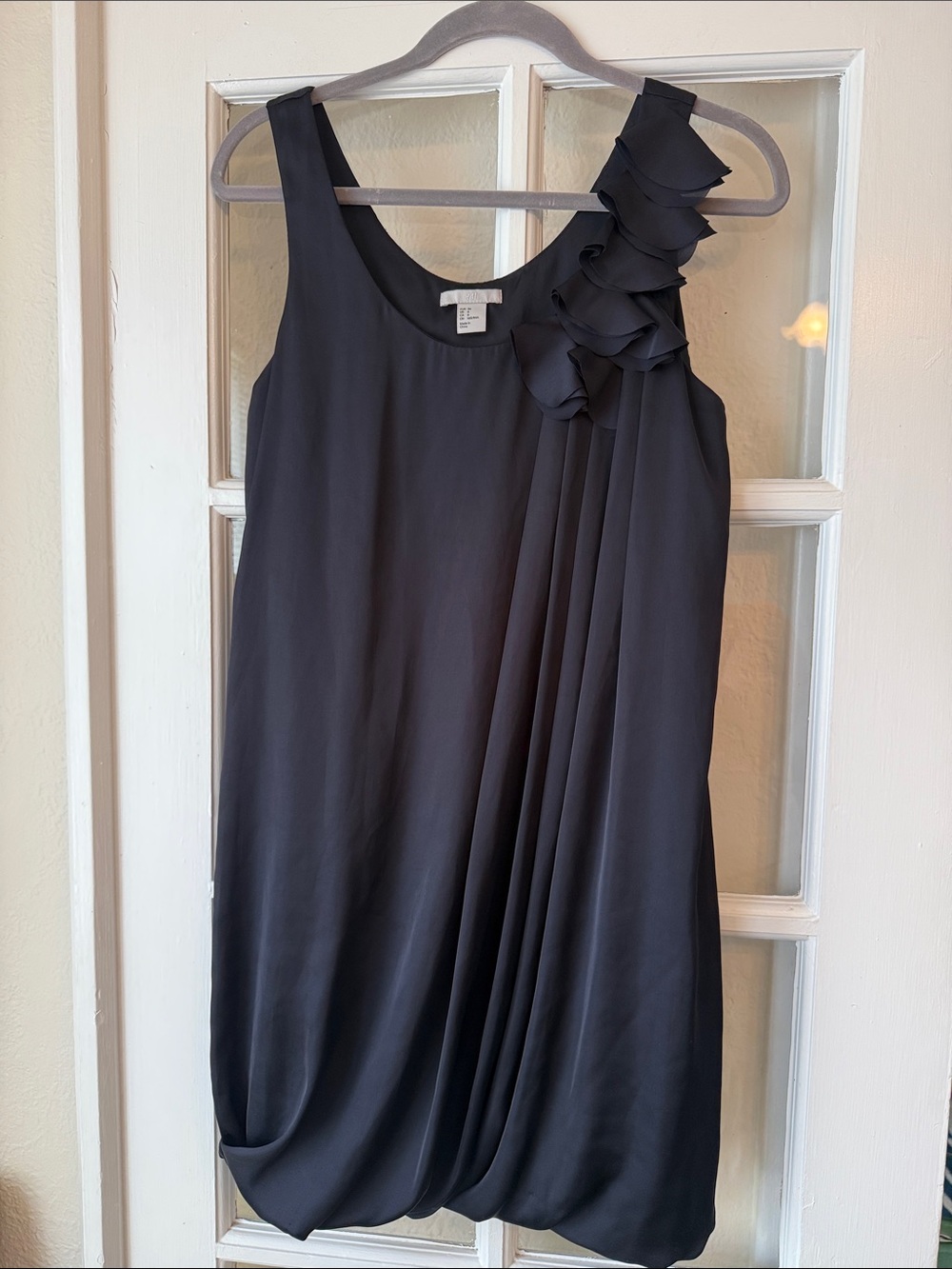 H & M Black Bubble Hem Dress